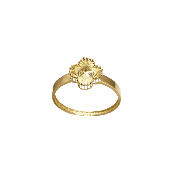 Anel Trevo Quatro Folhas Ouro 18k