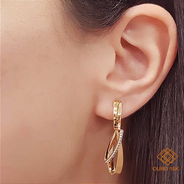 Brinco Elos Ouro 18k