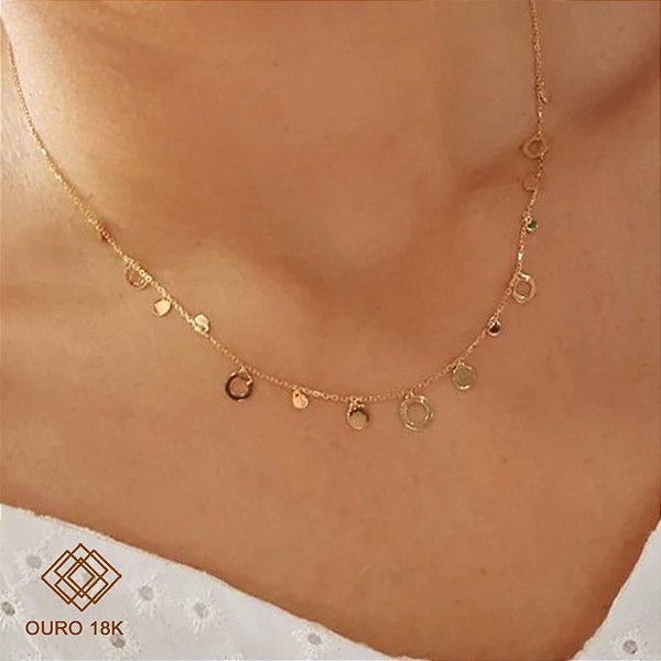 Gargantilha Gold Line Ouro 18k