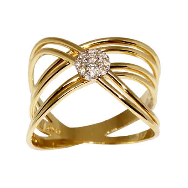 Anel Ouro 18k Diamantes