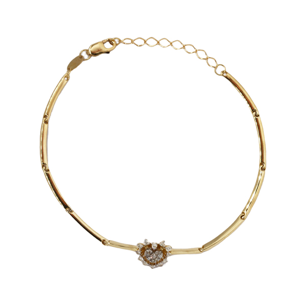 Pulseira Ouro 18k com 22 Diamantes