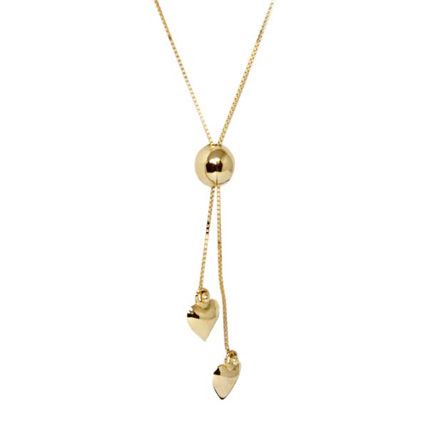 Gargantilha Gravatinha Esfera Ouro 18k