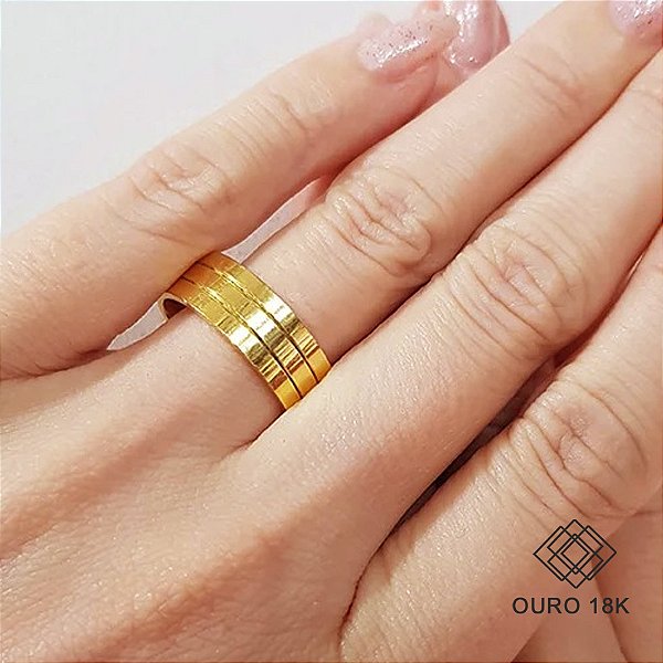 1 Aliança Casamento Ouro 18k