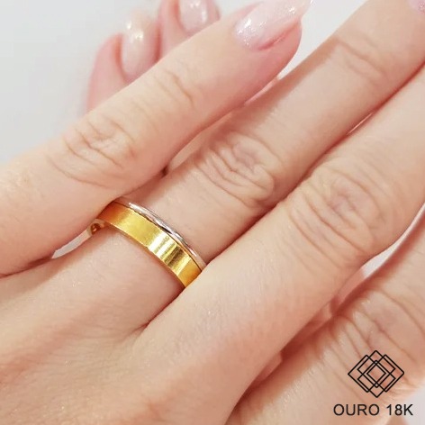 1 Aliança Casamento Ouro 18k