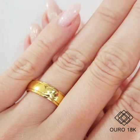 1 Aliança Casamento Ouro 18k