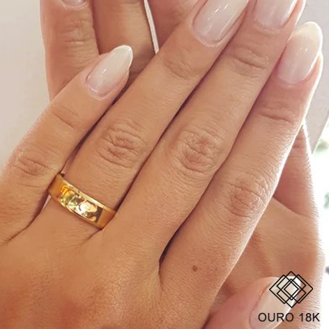 1 Aliança Casamento Ouro 18k