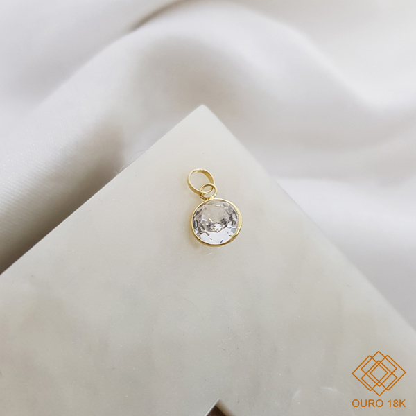 Pingente Ponto de Luz Ouro 18k Zircônia