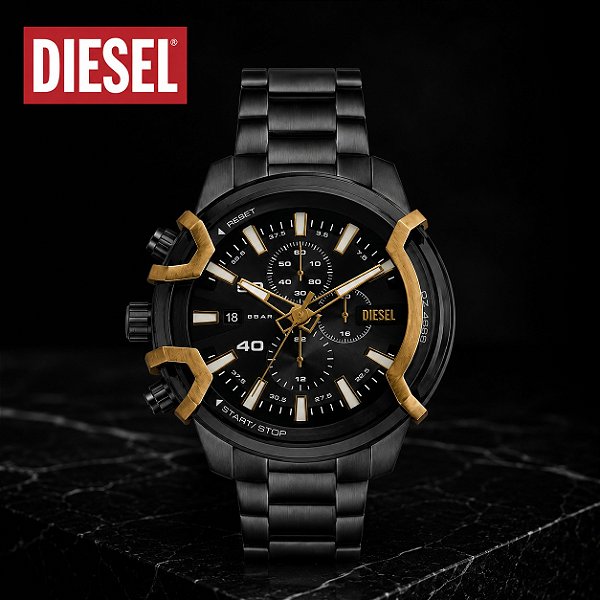 Relógio Diesel Masculino Grafite Dz4668b1 G1gx