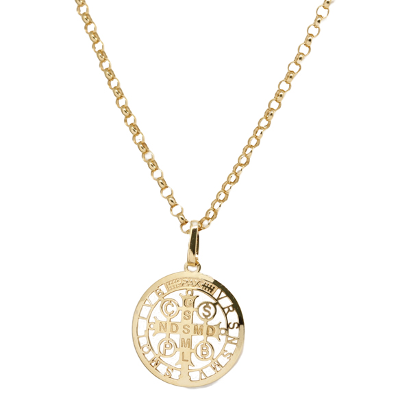 Kit Cordão Ouro 18k + Pingente São Bento Ouro 18k