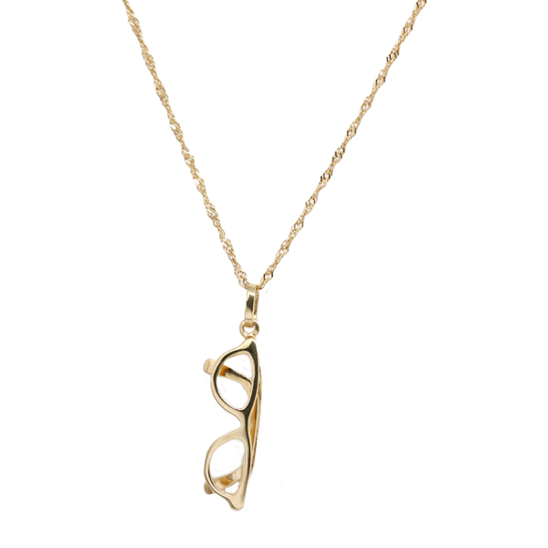 Kit Cordão Ouro 18k + Pingente Óculos Ouro 18k