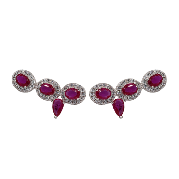 Brinco Ear Cuff Prata 925 Zircônia