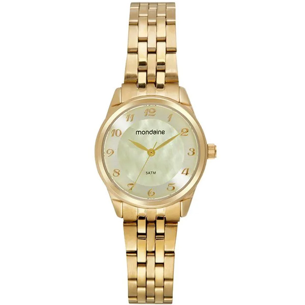 Kit Relógio Mondaine Feminino Dourado