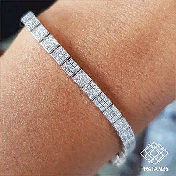 Pulseira Riviera Prata 925 Zircônias