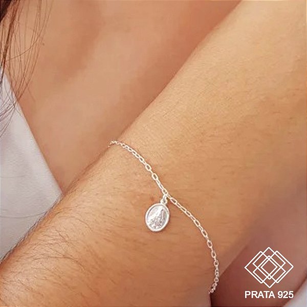 Pulseira Nossa Senhora Aparecida Prata 925