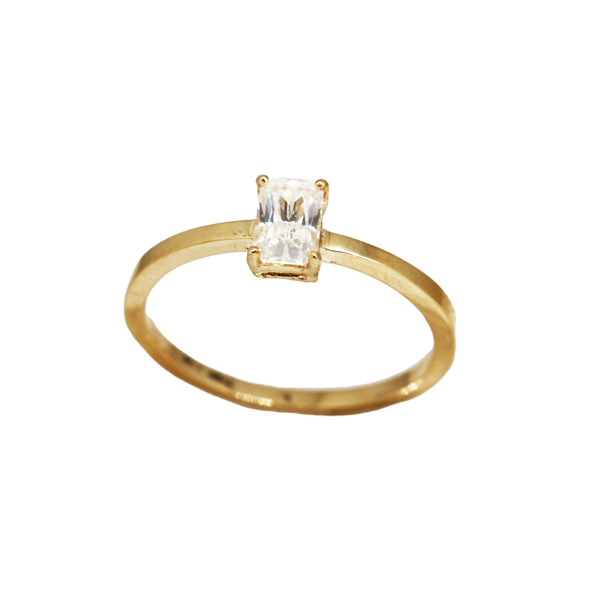 Anel Solitário Ouro 18k com Moissanite