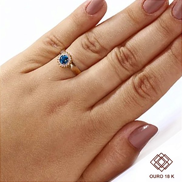 Anel Formatura Engenharia Agronômica Ouro 18k Zircônia - Sem emblema