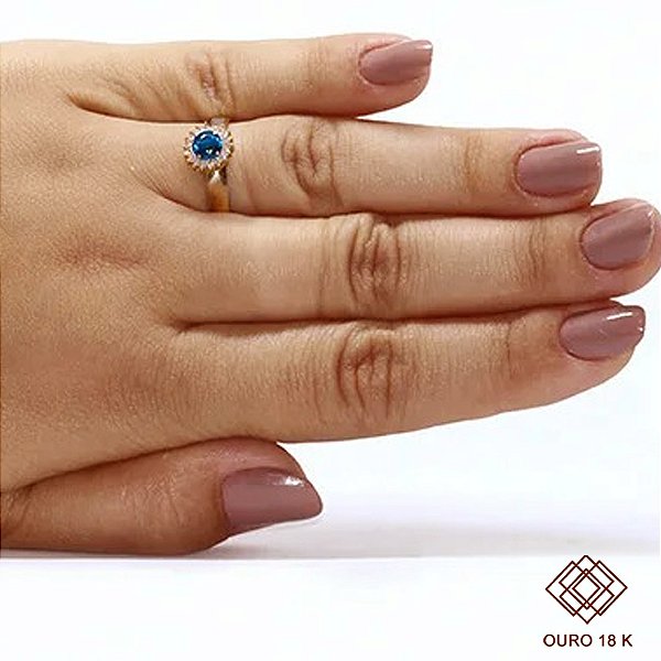 Anel Formatura Engenharia Química Ouro 18k Zircônia - Sem emblema