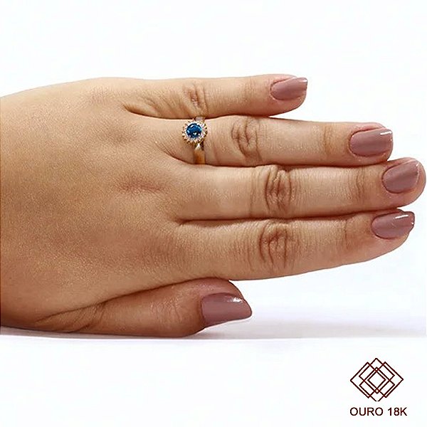 Anel Formatura Engenharia Ambiental Ouro 18k Zircônia - Sem emblema