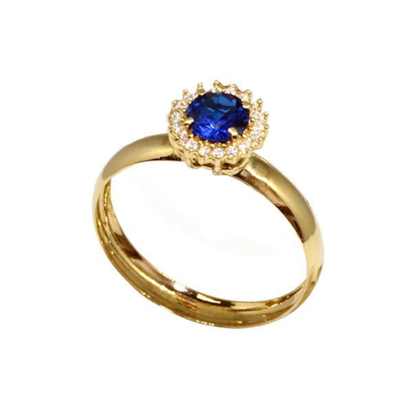 Anel Formatura Normal Superior Ouro 18k Zircônia - Sem emblema