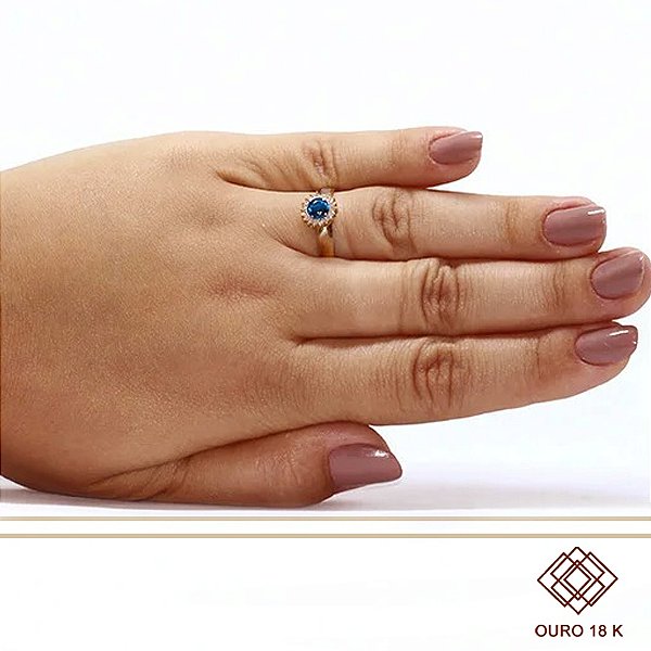 Anel Formatura Normal Superior Ouro 18k Zircônia - Sem emblema