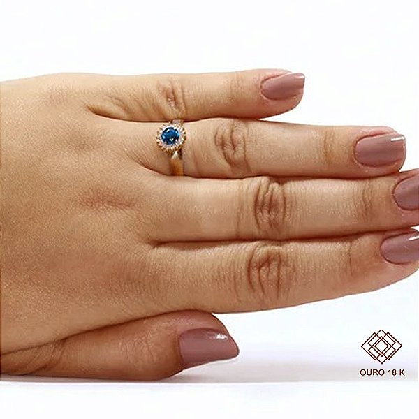 Anel Formatura Publicidade Ouro 18k Zircônia - Sem emblema