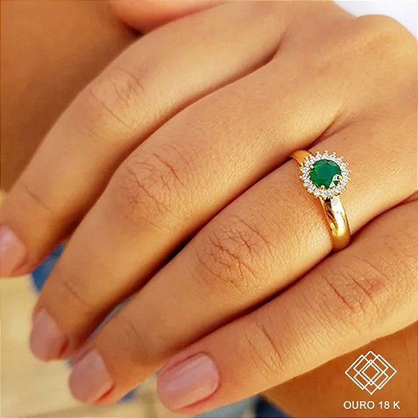 Anel Formatura Serviço Social Ouro 18k Zircônia - Sem emblema