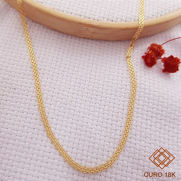 Cordão Bismark Feminino Ouro 18k - 45cm