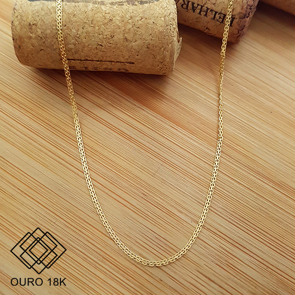 Cordão Bismark Feminino Ouro 18k - 45cm