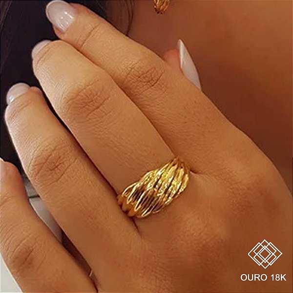 Anel Bold Ouro 18k