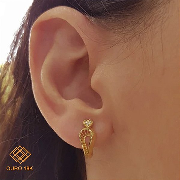 Brinco Meia Argola Bold Ouro 18k