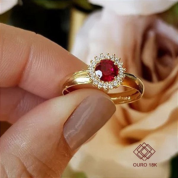 Anel Formatura Segurança do Trabalho Ouro 18k Zircônia - Sem emblema