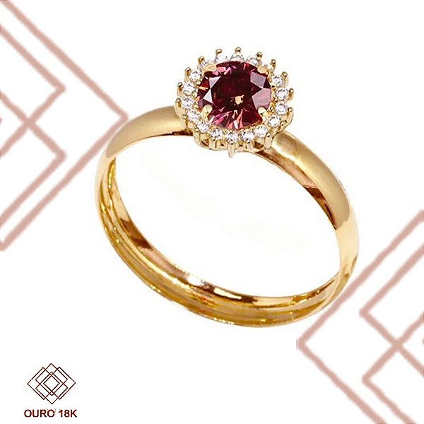 Anel Formatura Odontologia Ouro 18k Zircônia - Sem emblema