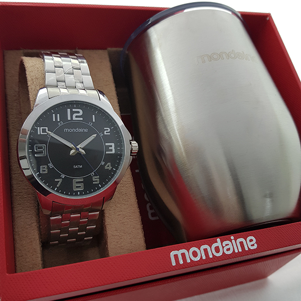 Kit Relógio Masculino Mondaine