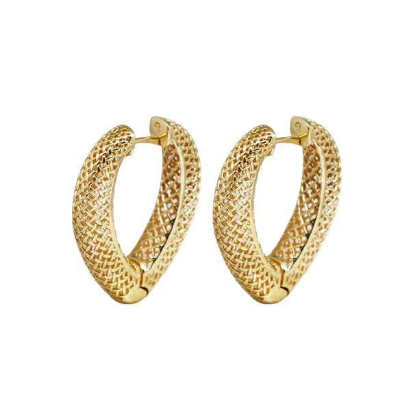 Brinco Argola Filigrana Ouro 18k