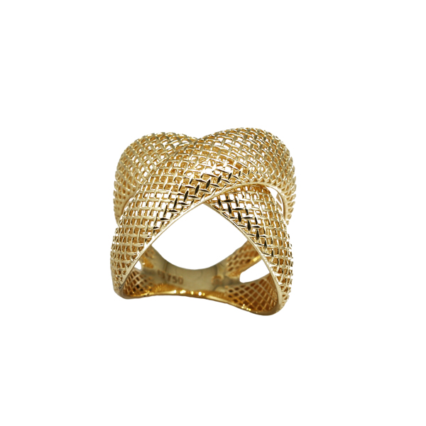 Anel Trançado Filigrana Ouro 18k