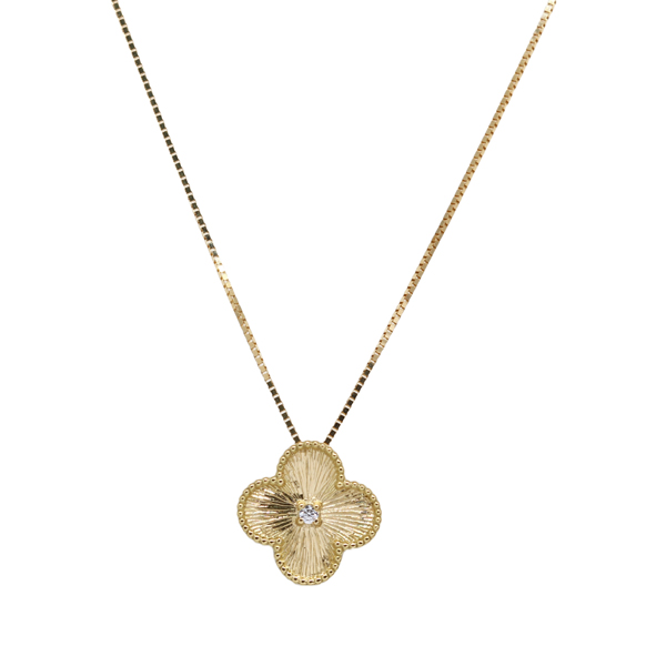 Gargantilha Trevo Quatro Folhas Ouro 18k