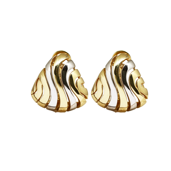 Brinco Argola Triangular Duality Ouro 18k