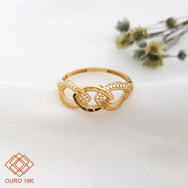 Anel Filigrana Corrente Ouro 18k