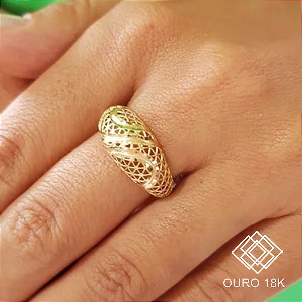 Anel Filigrana Ouro 18k
