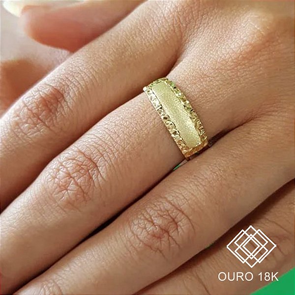 Anel Estamparia Ouro 18k