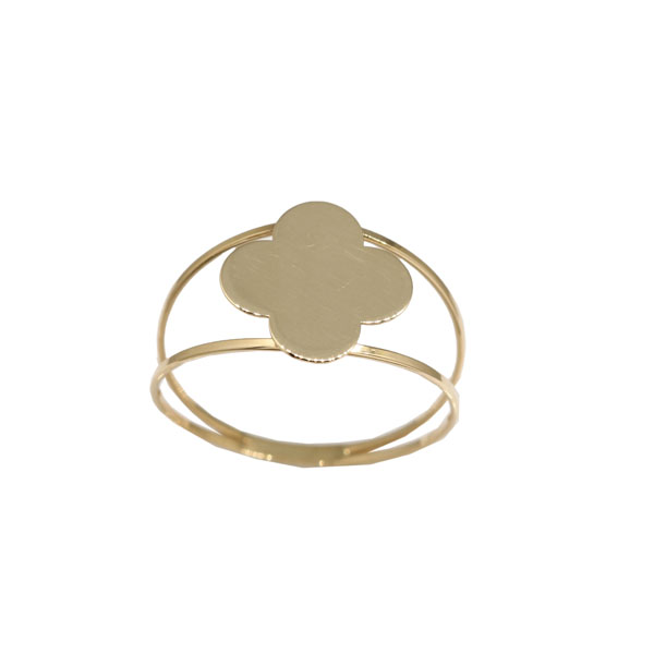 Anel Trevo Ouro 18k