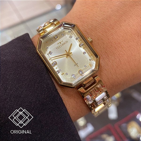 Relógio Technos Feminino Crystal Dourado 2036naw/1x