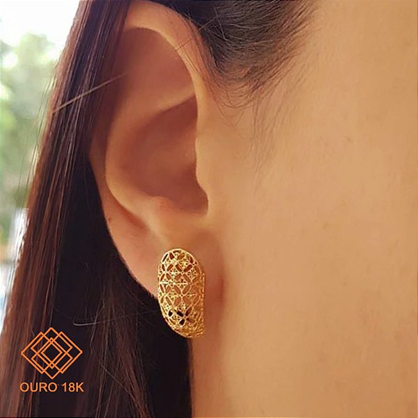 Brinco Filigrana Ouro 18k