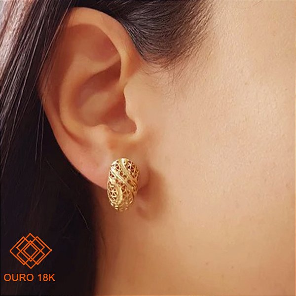 Brinco Filigrana Ouro 18k