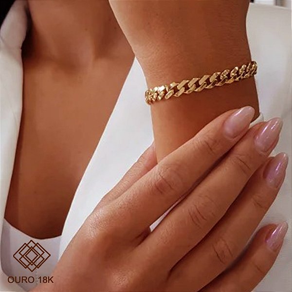 Pulseira Elos Groumet Ouro 18k