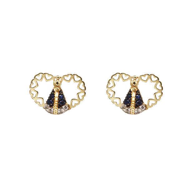 Brinco Nossa Senhora Aparecida Ouro 18k Zircônias