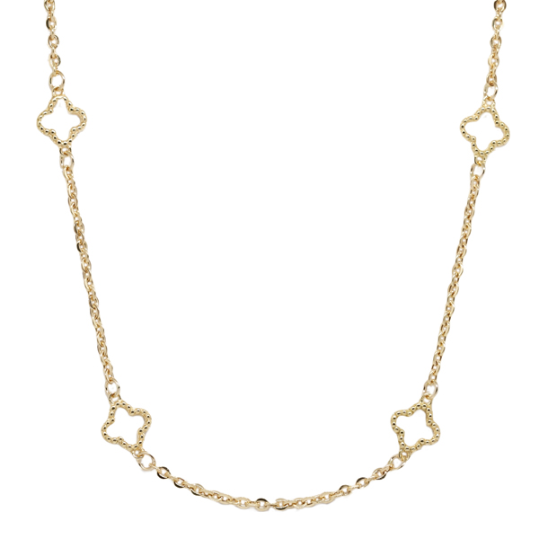 Gargantilha Trevo Quatro Folhas Ouro 18k