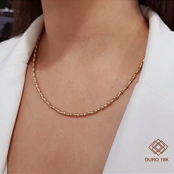 Gargantilha Canutilho Ouro 18k