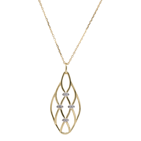 Gargantilha Ouro 18k Zircônia