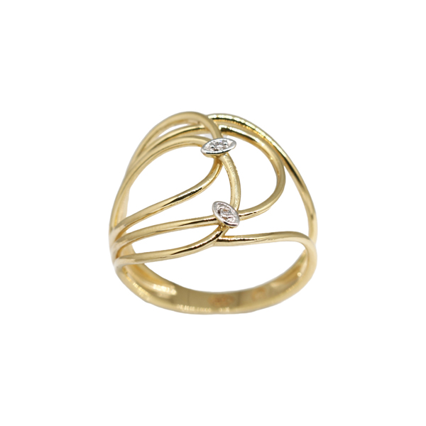 Anel Ouro 18k Zircônias